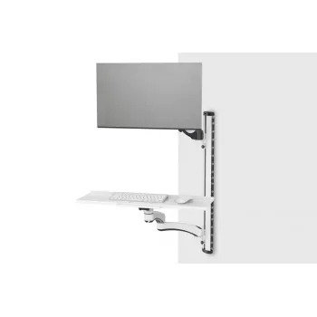 DIGITUS Workstation (Monitor. klawiatura. mysz) Wall Mount 32in. 8kg. VESA 75x75/100x100. biały/Czarny