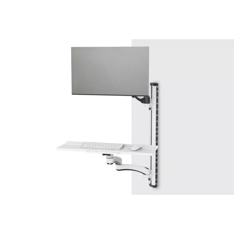 DIGITUS Workstation (Monitor. klawiatura. mysz) Wall Mount 32in. 8kg. VESA 75x75/100x100. biały/Czarny