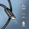 Axagon BUCM2-CM30AB Kabel do danych i ładowania USB 480Mbps 3 m. PD 240W, 5A. Czarny pleciony