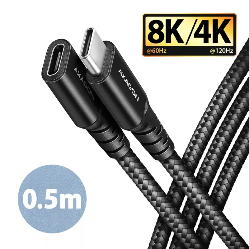 Axagon BUCM32-CF05AB SPEED+ USB-C USB 20Gbps przedłużacz 0,5 m