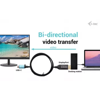i-tec USB-C DisplayPort Bi-Directional adapter kablowy 8K/30Hz 150cm