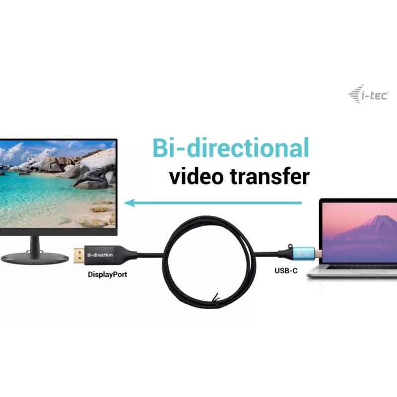 i-tec USB-C DisplayPort Bi-Directional adapter kablowy 8K/30Hz 150cm