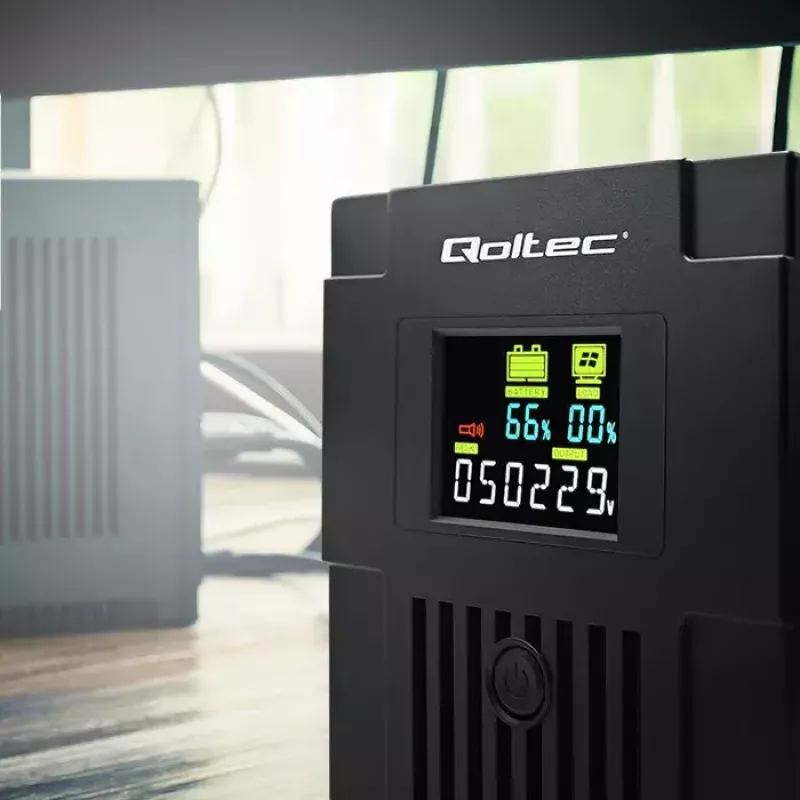 Zasilacz awaryjny UPS Qoltec 53771 2 kVA 1200 W 2 gniazda AC