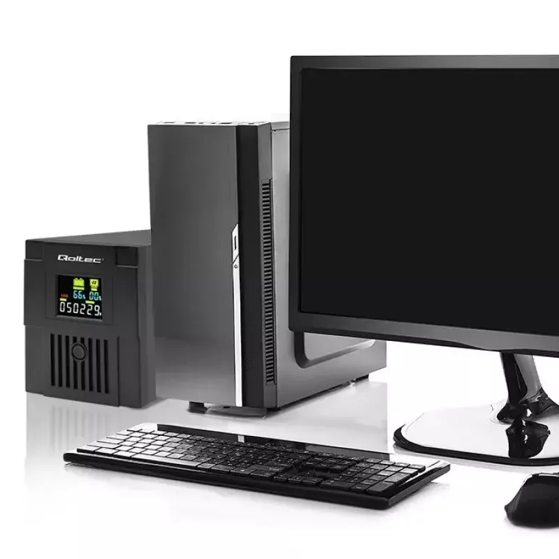 Zasilacz awaryjny UPS Qoltec 53771 2 kVA 1200 W 2 gniazda AC