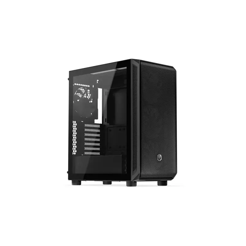 Obudowa PC ENDORFY Arx 500 ARGB ATX Czarna — hartowane szkło, ARGB, ATX, max GPU 350 mm, wysokość chłodzenia CPU 179 mm, 7 slotów rozszerzeń