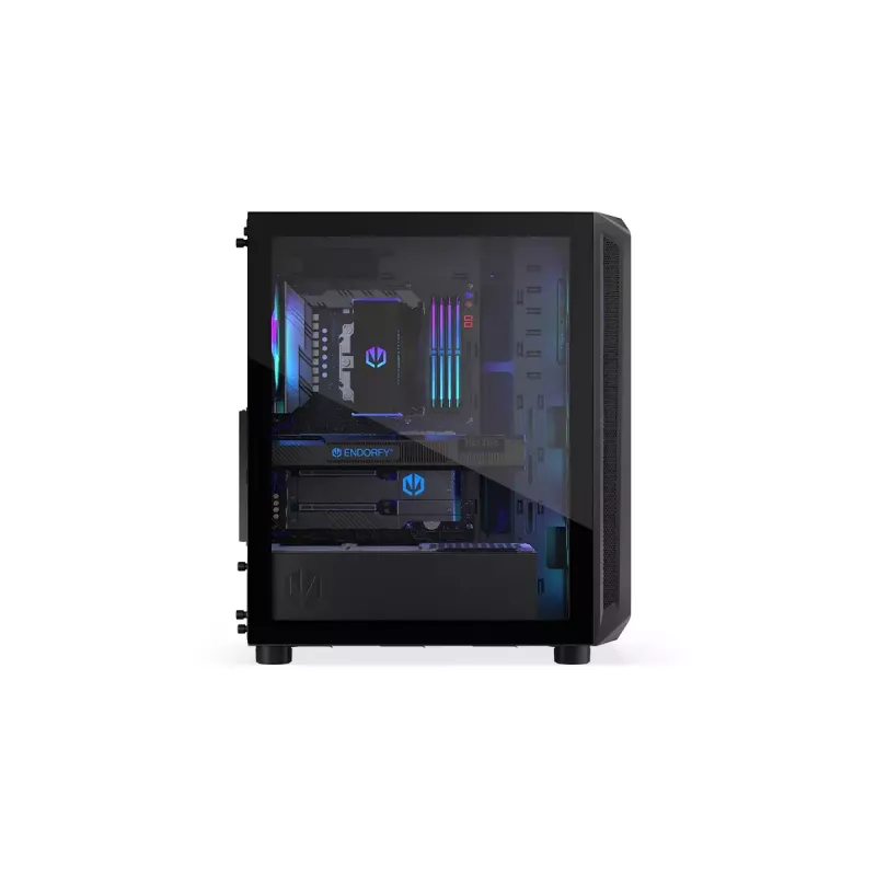 Obudowa PC ENDORFY Arx 500 ARGB ATX Czarna — hartowane szkło, ARGB, ATX, max GPU 350 mm, wysokość chłodzenia CPU 179 mm, 7 slotów rozszerzeń