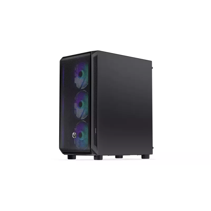 Obudowa PC ENDORFY Arx 500 ARGB ATX Czarna — hartowane szkło, ARGB, ATX, max GPU 350 mm, wysokość chłodzenia CPU 179 mm, 7 slotów rozszerzeń