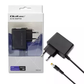 Zasilacz Qoltec 52403 wewnętrzny 9 W czarny 220–240V