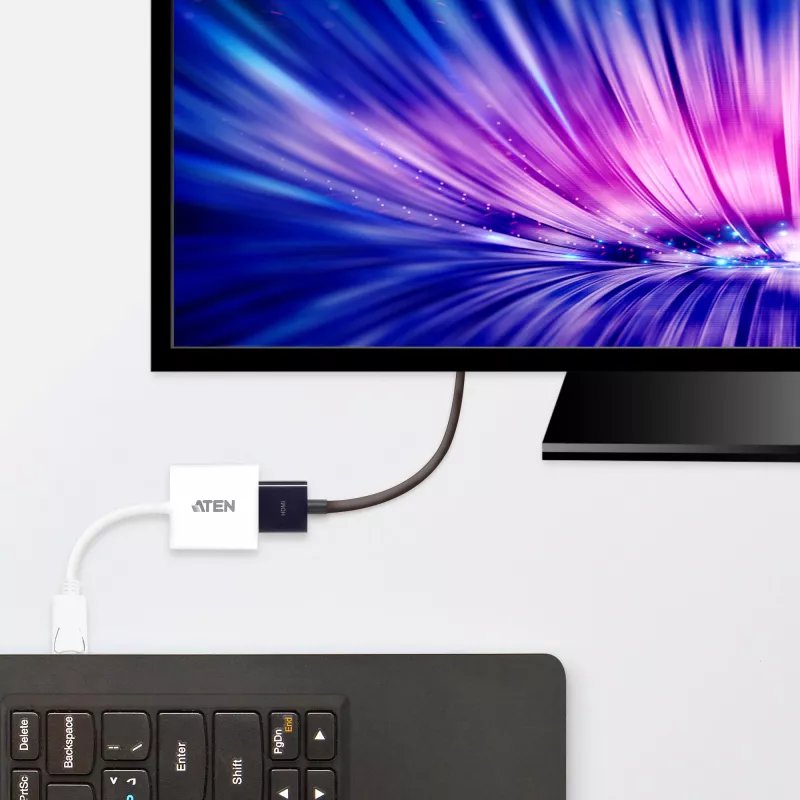 Konwerter ATEN DisplayPort na HDMI, PC: do UXGA / HDTV: do 1080i, 1080p