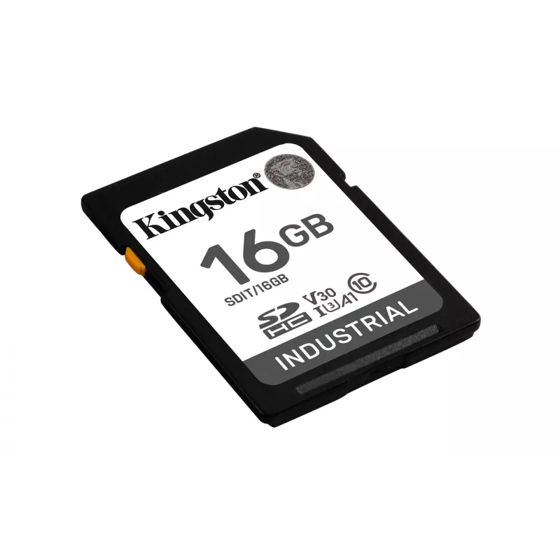 Kingston Technology 16G SDHC Industrial pSLC, 16 GB, SDHC, Class 10, UHS-I, 100 MB/s, 80 MB/s