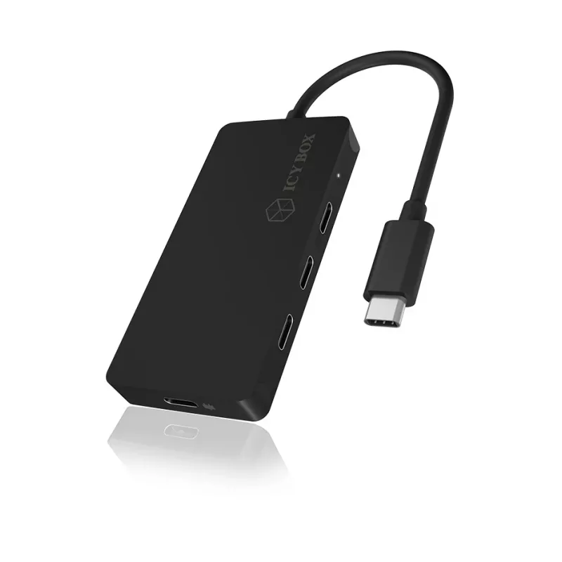 ICY BOX IB-HUB1429-CPD USB 3.2 Gen 2 (3.1 Gen 2) Type-C 10000 Mbit/s Czarny