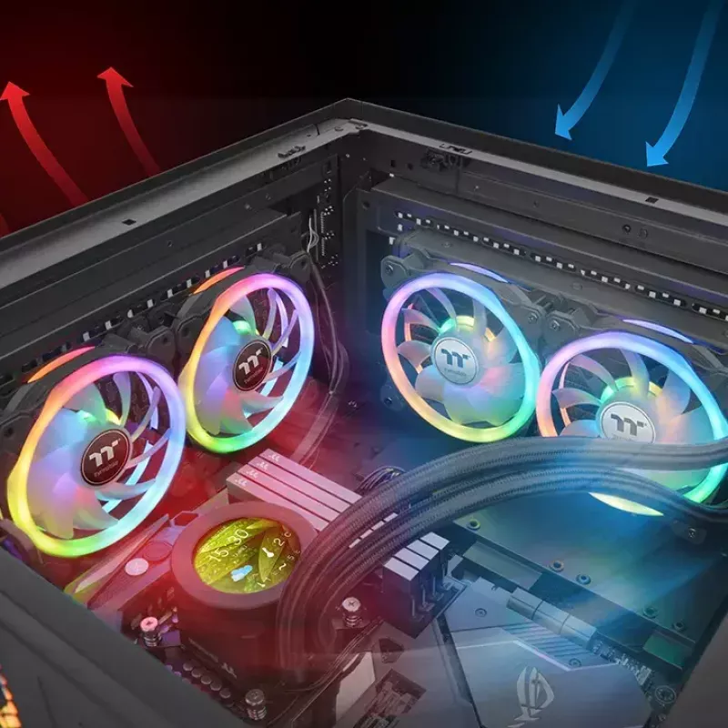 Wentylator Thermaltake SWAFAN 12 RGB 12 cm czarny 500–2000 RPM