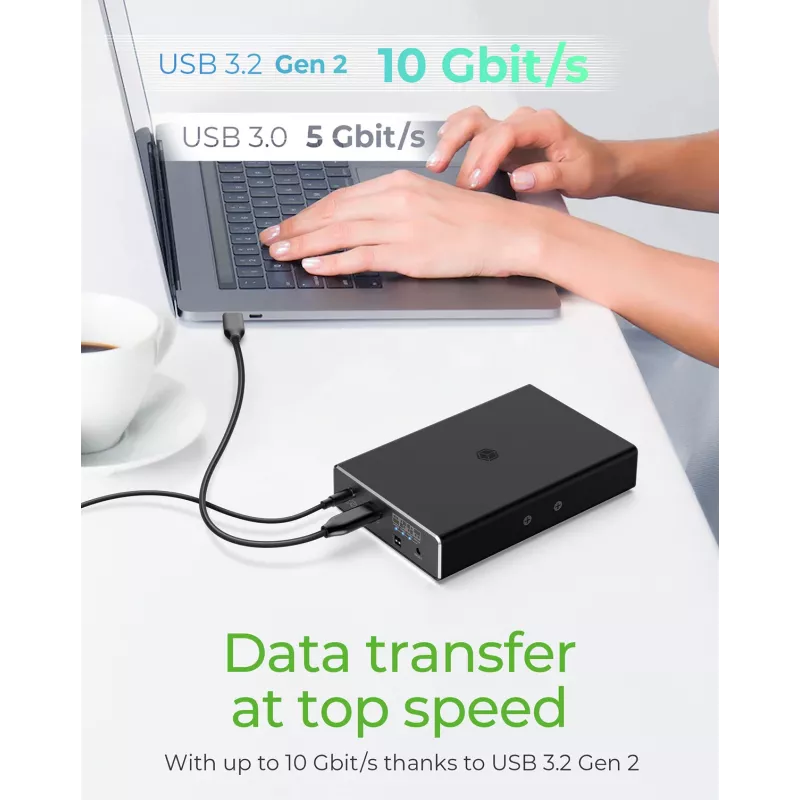 Obudowa RAID ICY BOX na 2x HDD/SSD z interfejsem USB 3.2 Gen 2 Type-C® / Type-A