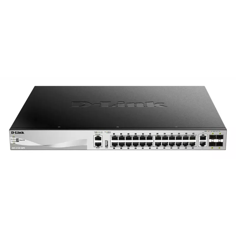 Przełącznik sieciowy D-Link DGS-3130-30PS/E zarządzalny L3 Gigabit Ethernet (10/100/1000) Power over Ethernet (PoE) Szary