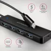 Axagon HUE-C1C 4x USB 5Gbps TRAVEL hub, USB-C power IN, 19cm USB-C cable