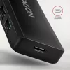 Axagon HUE-C1C 4x USB 5Gbps TRAVEL hub, USB-C power IN, 19cm USB-C cable