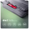 Axagon HMC-6GM2 USB 10Gbps hub USB-A USB-C HDMI M.2 SD/mSD PD 100W USB-C Przewodowy USB 3.2 Gen 2 (3.1 Gen 2) Type-C Szary