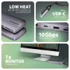 Axagon HMC-6GM2 USB 10Gbps hub USB-A USB-C HDMI M.2 SD/mSD PD 100W USB-C Przewodowy USB 3.2 Gen 2 (3.1 Gen 2) Type-C Szary