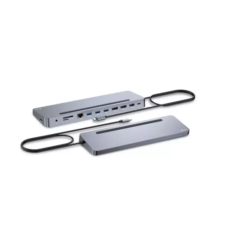 i-tec USB-C Metal Ergonomic 3x 4K Display Docking Station z Power Delivery 100 W + uniwersalna ładowarka 100 W