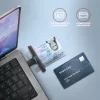 Axagon CRE-SMPA USB-A Smart / ID card PocketReader, USB 2.0, Czarny, 13 g