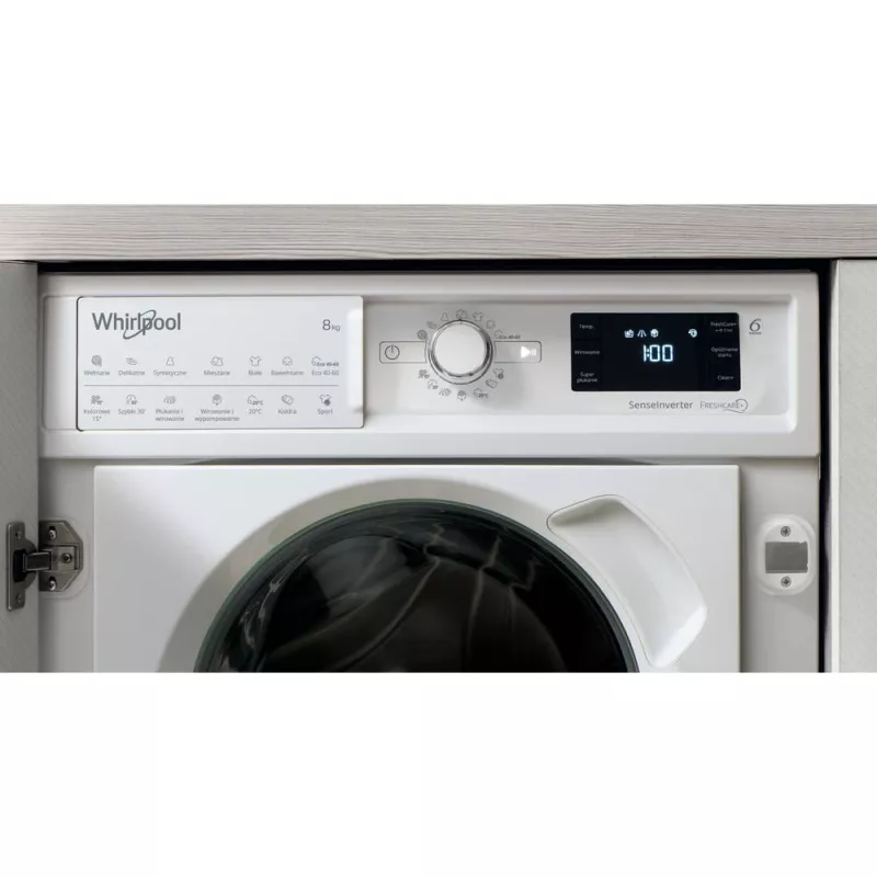 Pralka Whirlpool BI WMWG 81485 PL, ładowanie przednie, 8 kg, 1351 obr./min, biała