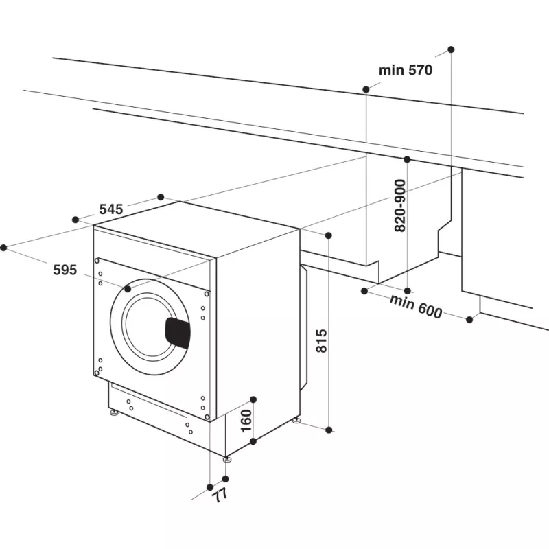 Pralka Whirlpool BI WMWG 81485 PL, ładowanie przednie, 8 kg, 1351 obr./min, biała