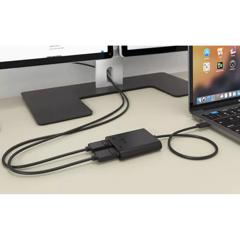 Adapter wideo i-tec USB-C Dual 4K/60Hz (pojedynczy 8K/30Hz) HDMI