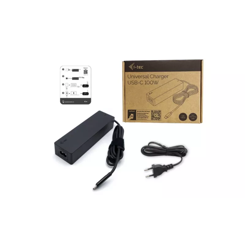 Uniwersalna ładowarka i-tec USB-C PD 3.0 100W wewnętrzna czarna