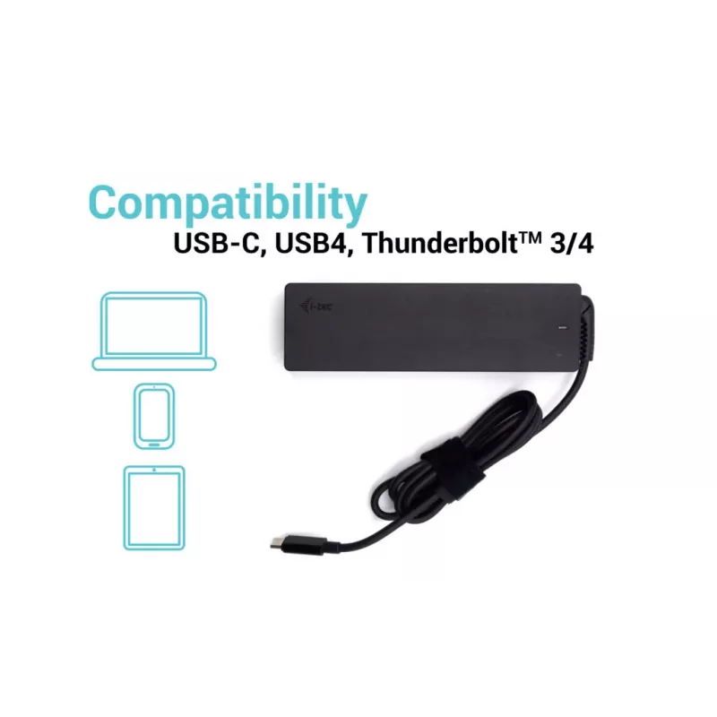 Uniwersalna ładowarka i-tec USB-C PD 3.0 100W wewnętrzna czarna