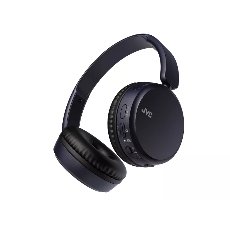Słuchawki nauszne bezprzewodowe JVC HA-S36W-A-U — Bluetooth 5.2, 35 h pracy, wbudowany mikrofon, niebieski