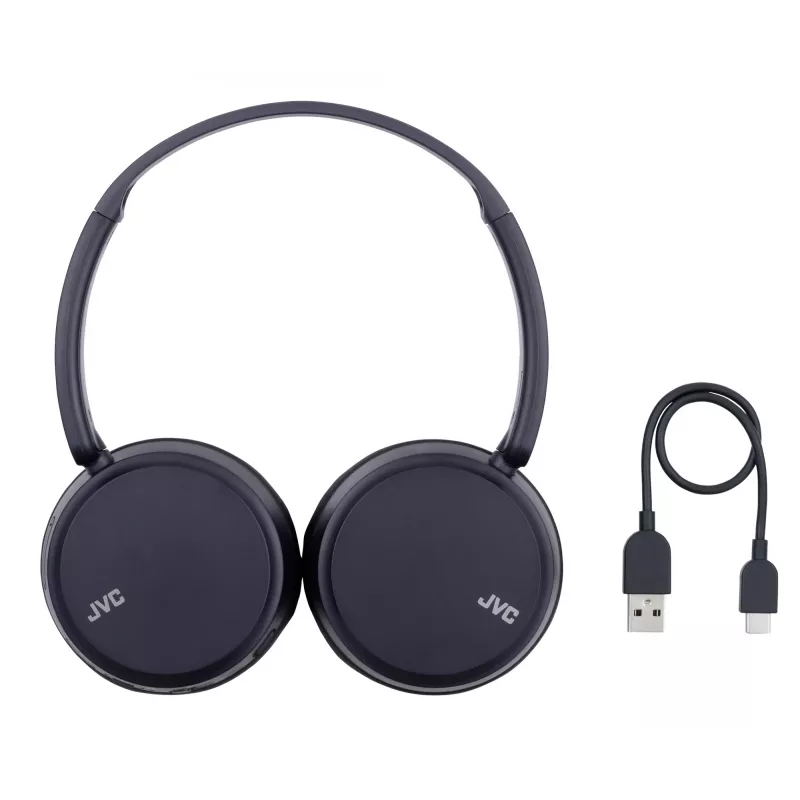 Słuchawki nauszne bezprzewodowe JVC HA-S36W-A-U — Bluetooth 5.2, 35 h pracy, wbudowany mikrofon, niebieski