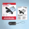 Axagon CRE-SMPC USB-C Smart card/ID card PocketReader smart card reader Indoor USB Type-C Czarny