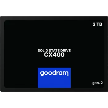 Dysk SSD 2.5 cala SATA III GOODRAM CX400 2.05 TB (2048 GB) 3D NAND, Odczyt 550 MB/s, Zapis 500 MB/s, TBW 720, MTBF 2 000 000 h