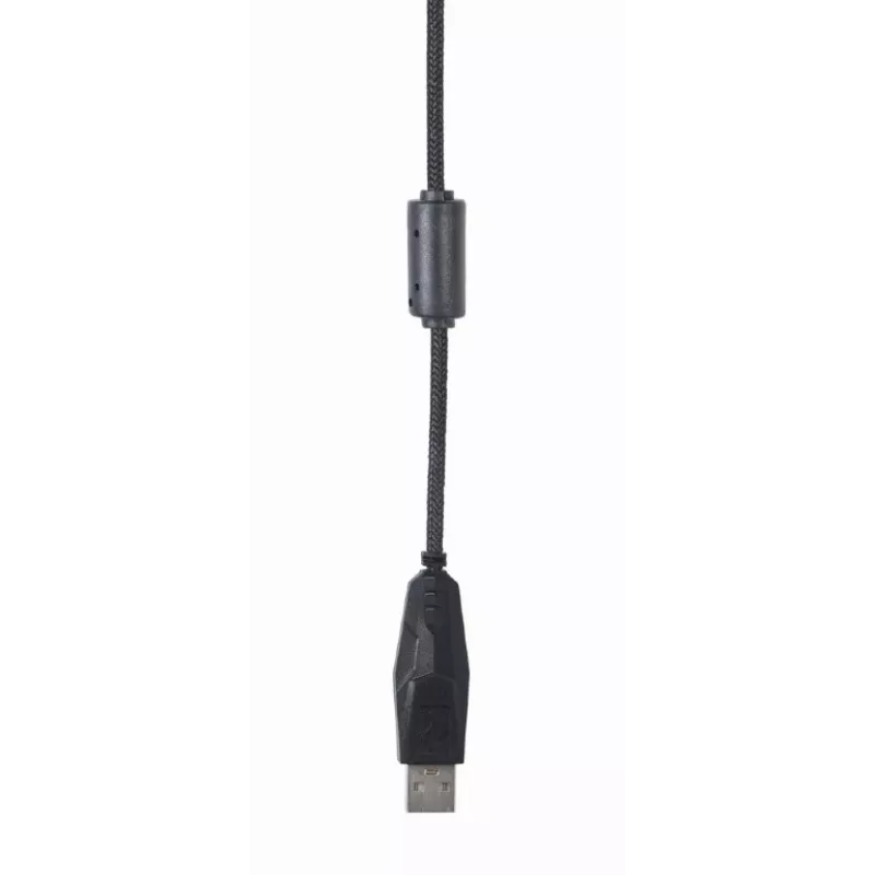Przewodowa mysz USB do gier GEMBIRD MUS-UL-02 — oburęczna, 2400 DPI, 6 przycisków, czarna
