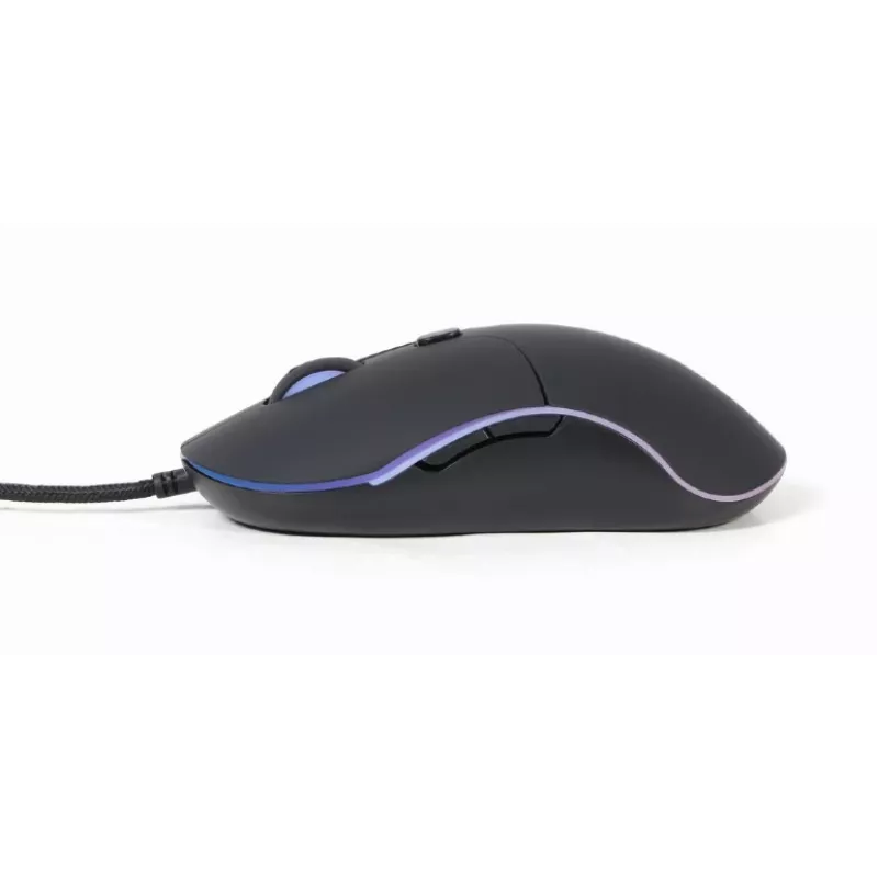Przewodowa mysz USB do gier GEMBIRD MUS-UL-02 — oburęczna, 2400 DPI, 6 przycisków, czarna