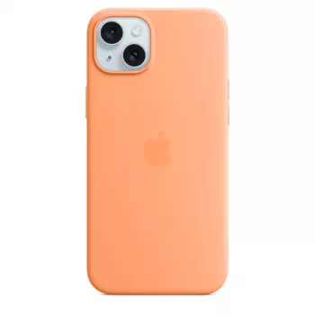 APPLE Silikonowe etui z MagSafe do iPhone 15 Plus – Sorbet pomarańczowy