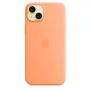 APPLE Silikonowe etui z MagSafe do iPhone 15 Plus – Sorbet pomarańczowy