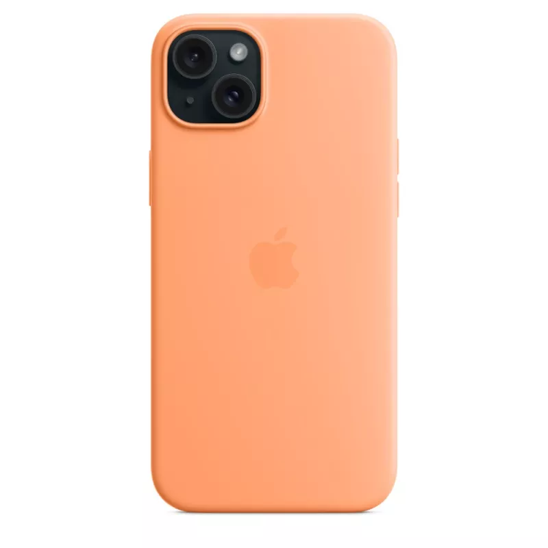 APPLE Silikonowe etui z MagSafe do iPhone 15 Plus – Sorbet pomarańczowy