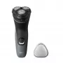Philips Shaver 1000 Series S1142/00 Elektryczna golarka, golarka rotacyjna, Czarny, Szary, System ostrzy PowerCut, SH30, 2 lata, Bateria