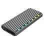 Obudowa SSD GEMBIRD EE2280-U3C-03 Czarna na jeden dysk M.2, USB 3.2 Gen 2 (10 Gbit/s), USB Type-C, aluminium