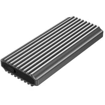 Obudowa SSD GEMBIRD EE2280-U3C-03 Czarna na jeden dysk M.2, USB 3.2 Gen 2 (10 Gbit/s), USB Type-C, aluminium