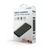 Obudowa SSD GEMBIRD EE2280-U3C-03 Czarna na jeden dysk M.2, USB 3.2 Gen 2 (10 Gbit/s), USB Type-C, aluminium