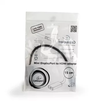 Kabel Mini DisplayPort – HDMI Gembird A-MDPM-HDMIF4K-01 0,15 m, 4K, czarny