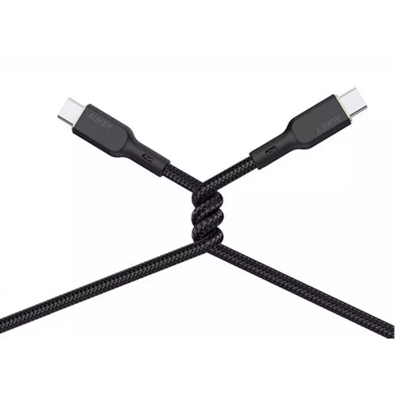 Kabel USB AUKEY CB-KCC102 1.8m USB C Czarny 0.48 Gbit/s
