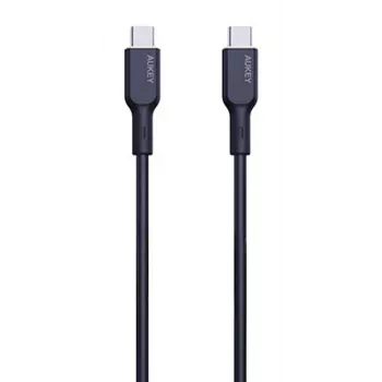 Przewód ładujący AUKEY USB - 1x USB Type-C do 1x USB Type-C - PD 100W 5A - 1m Czarny (Silikon)