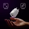 QOLTEC Charger 50763 — Indoor AC Fast Charger 35W, USB-C PD 3.0 + USB-A, 5–20V, biały