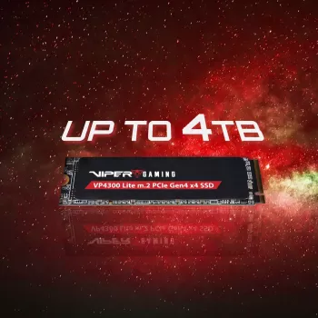 M.2 2280 NVMe SSD PATRIOT VP4300 Lite 4 TB, PCIe 4.0 x4, odczyt 7400 MB/s, zapis 6000 MB/s, NVMe 2.0