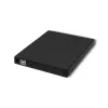 Zewnętrzny napęd optyczny DVD-RW Qoltec 51858, USB 2.0 i eSATA, ładowanie tackowe, czarny, 24x CD / 8x DVD