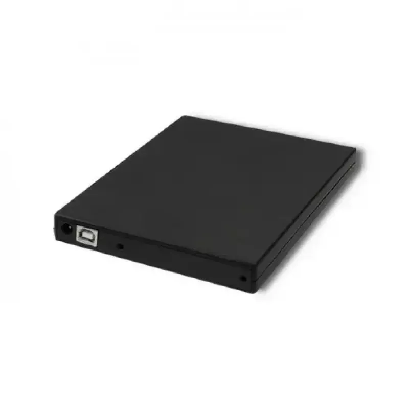 Zewnętrzny napęd optyczny DVD-RW Qoltec 51858, USB 2.0 i eSATA, ładowanie tackowe, czarny, 24x CD / 8x DVD