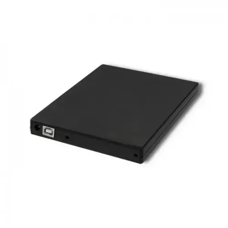 Zewnętrzny napęd optyczny DVD-RW Qoltec 51858, USB 2.0 i eSATA, ładowanie tackowe, czarny, 24x CD / 8x DVD